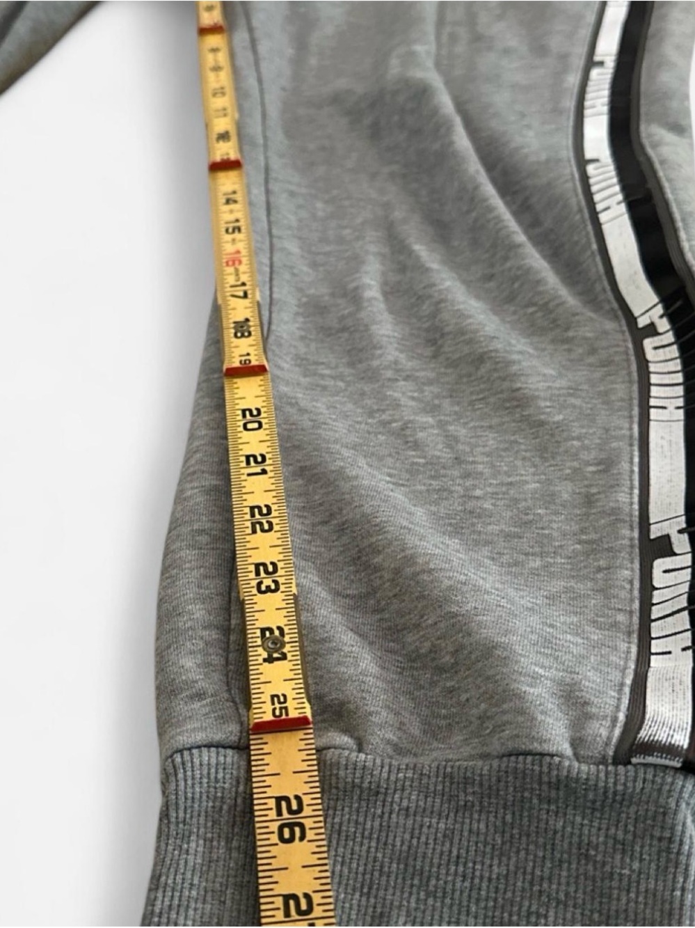 PUMA Men’s Amplified Logo Tape Jogger Sweatpants Gray Size Large - Picture 6 of 12